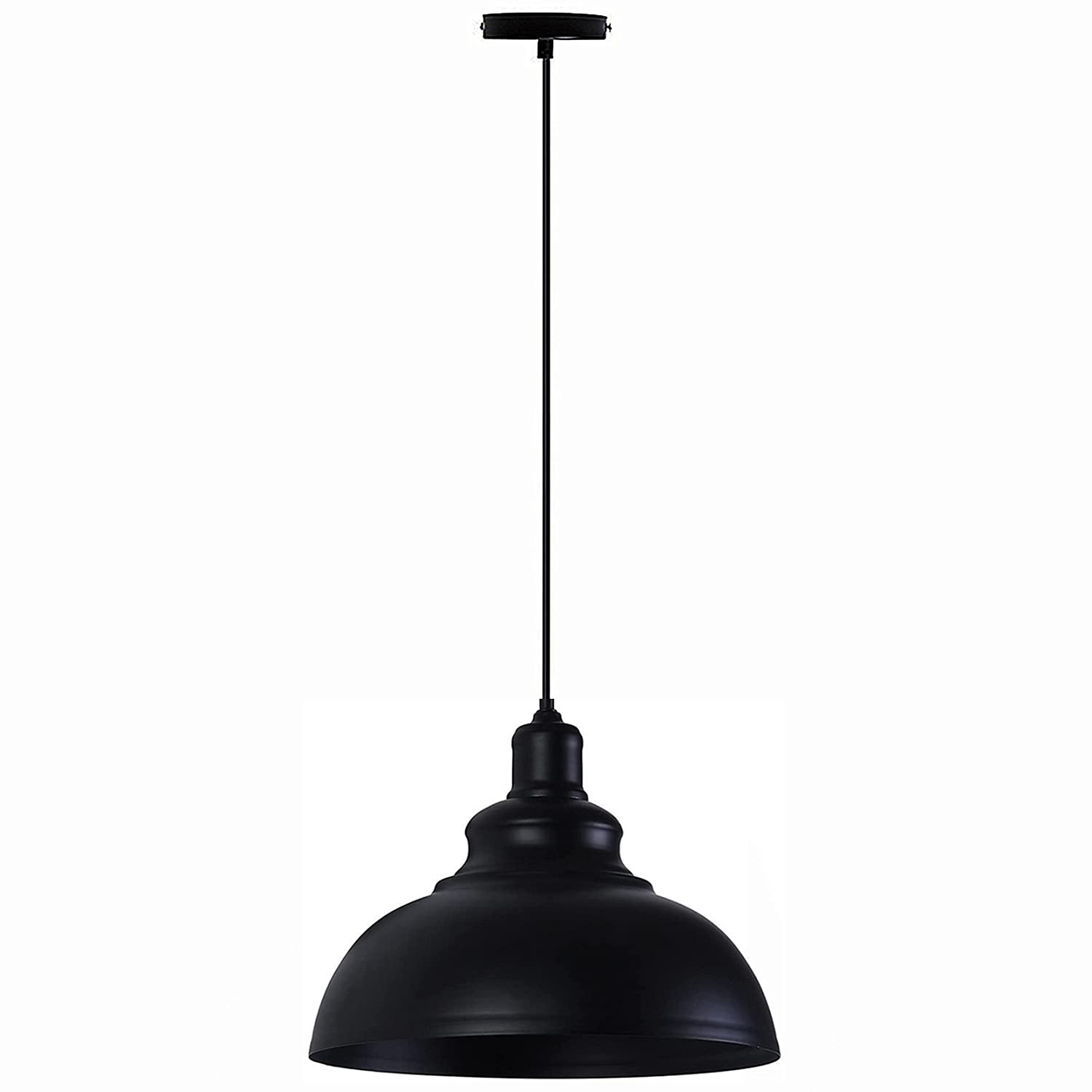 Lightess Black Pendant Light Dimmable, Industrial Hanging Lights